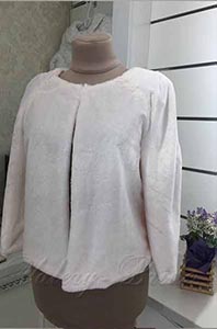 Весільна шубка пудрового кольору